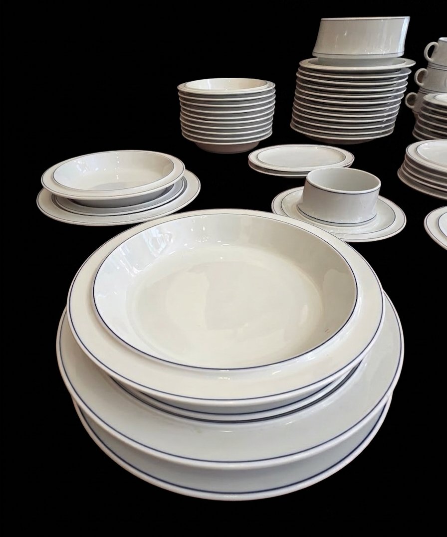 Partie de service de table en porcelaine blanche - Langenthal -photo-3