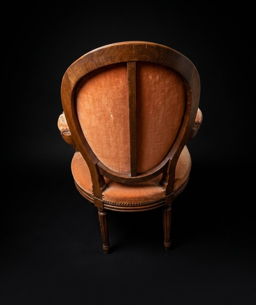 Paire de fauteuils cabriolets style Louis XVI (XXe siècle)-photo-1