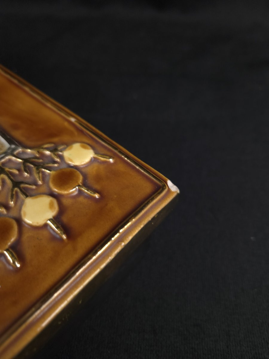 Mithé Espelt (1923-2020) - Large Glazed Ceramic Peacock Box-photo-2