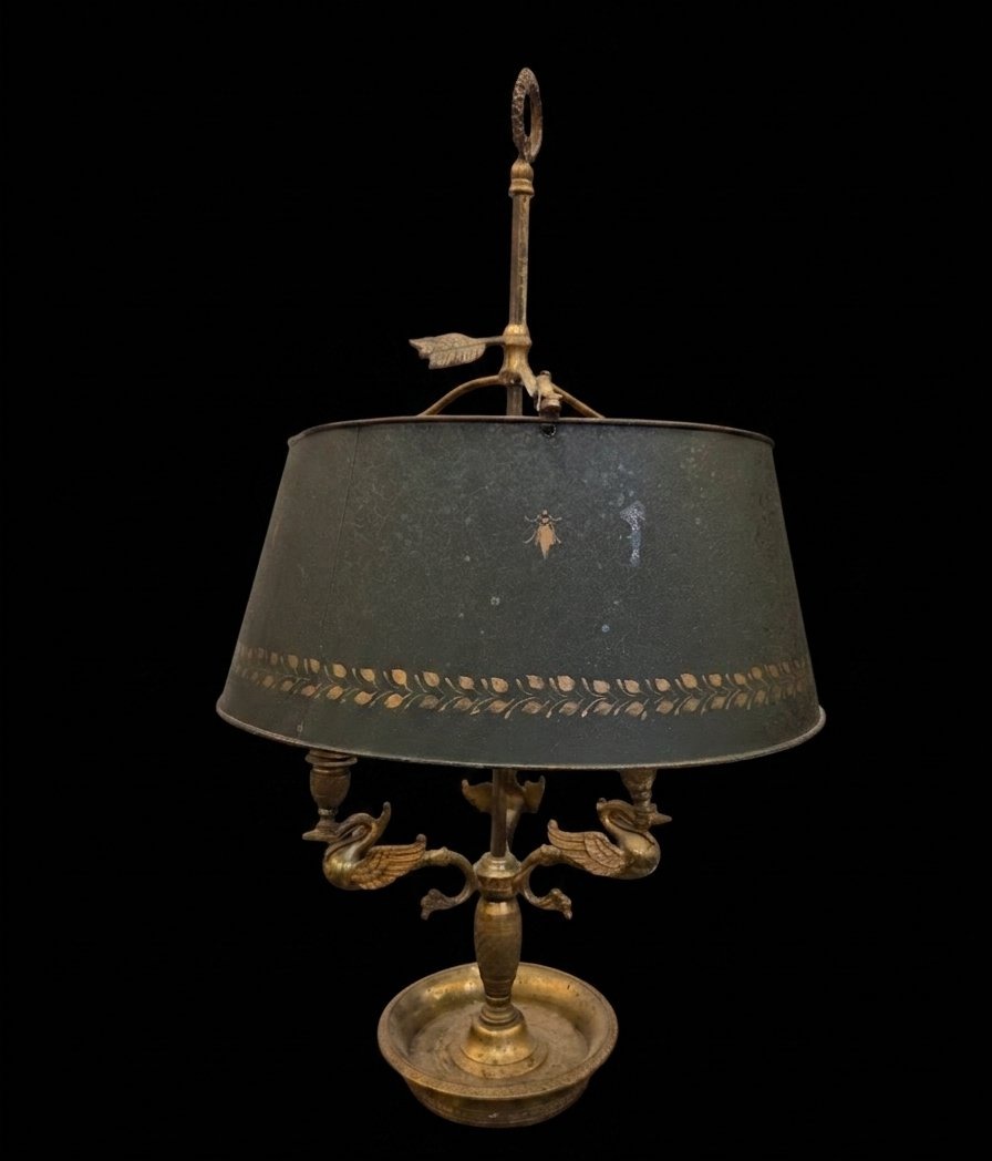 Lampe bouillotte en bronze style Louis XVI (XXe siècle)