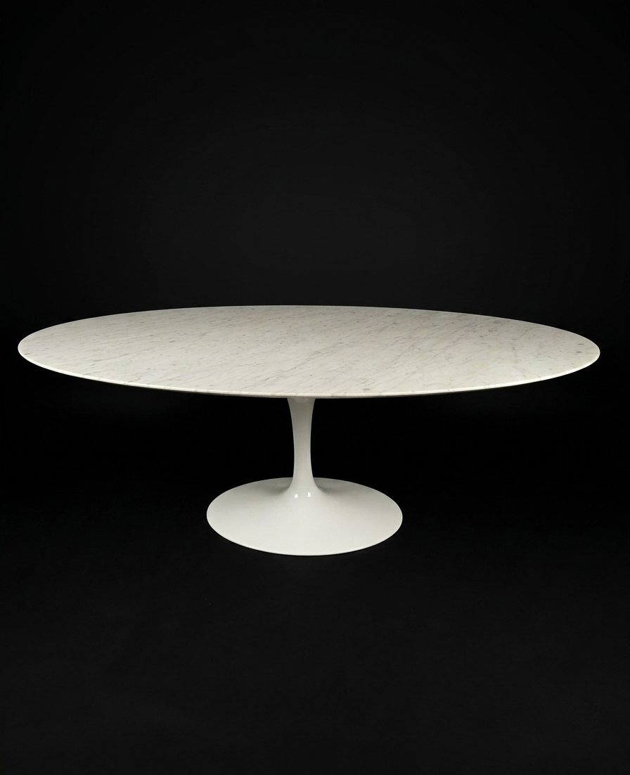 Tulip Oval Table In Marble - Eero Saarinien For Knoll (20th Century)-photo-2