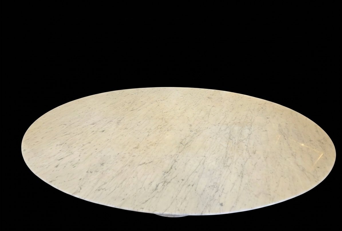 Tulip Oval Table In Marble - Eero Saarinien For Knoll (20th Century)-photo-2
