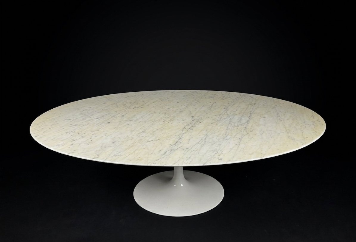 Tulip Oval Table In Marble - Eero Saarinien For Knoll (20th Century)