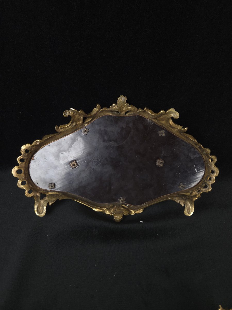 Encrier de style Louis XV en laque de Chine et bronze - XIXe siècle-photo-1