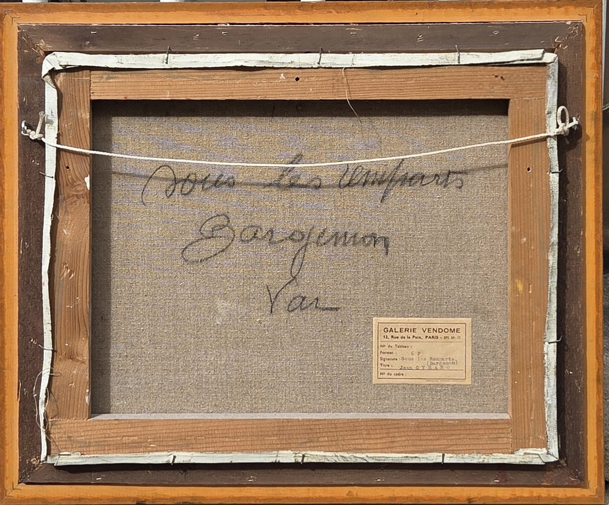 Jean CYRANO (XXe siècle) - Huile sur toile - Sous les remparts de Bargemon (Var) -photo-2