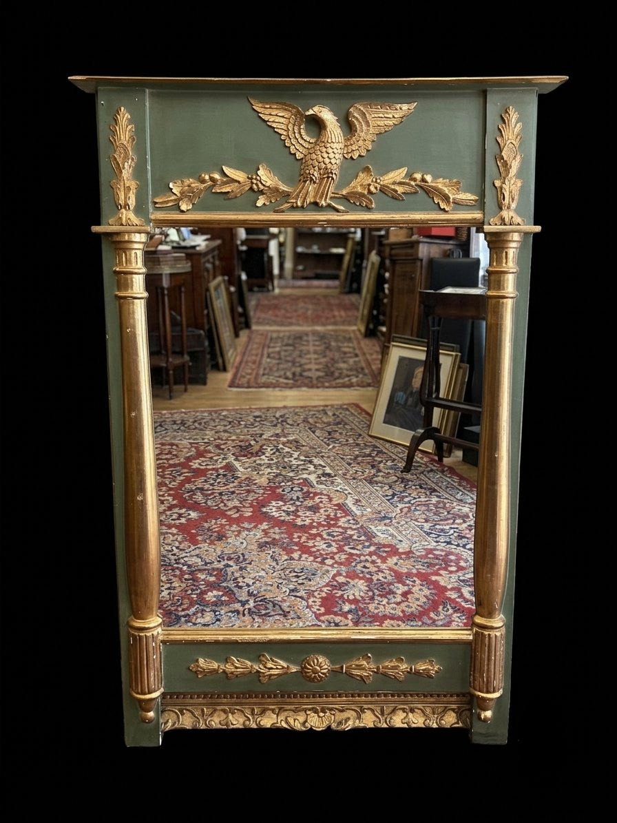 Miroir de style Empire en bois doré - XIXe siècle