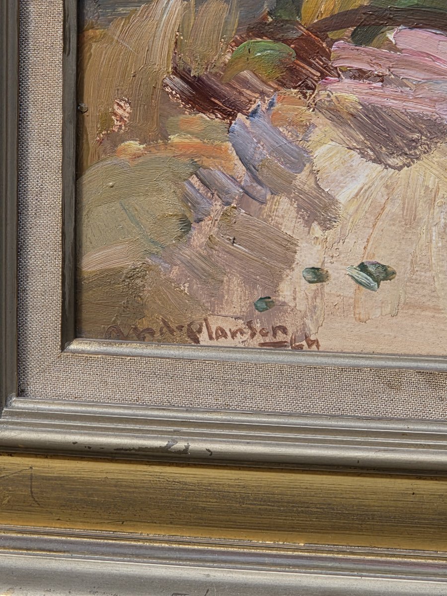André Planson (1898-1981) - Huile sur panneau - Environs de Reus (Espagne) -photo-4
