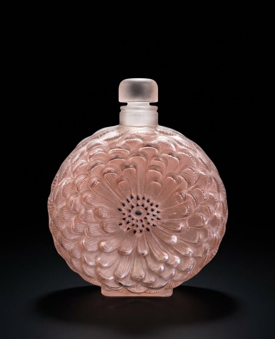 René LALIQUE - Flacon Dahlia n°1 en verre fumé - 1931 -photo-2