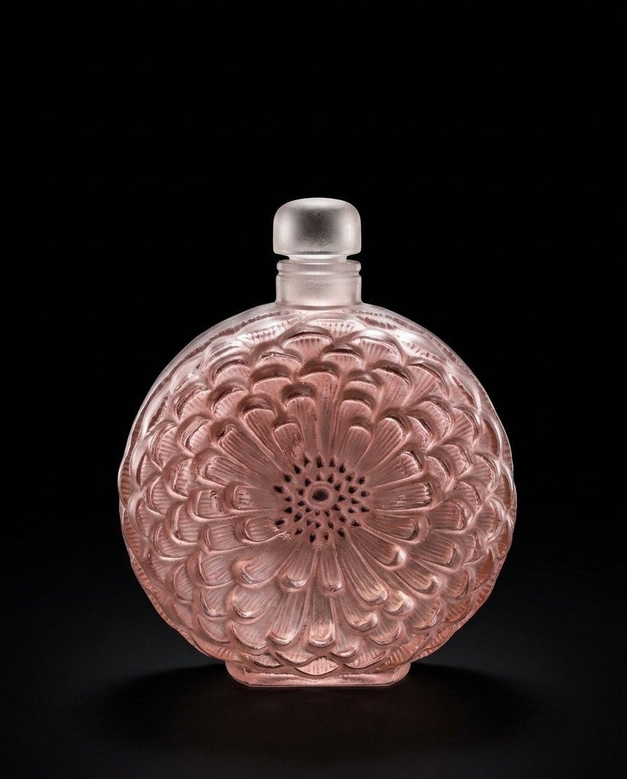 René LALIQUE - Flacon Dahlia n°1 en verre fumé - 1931 