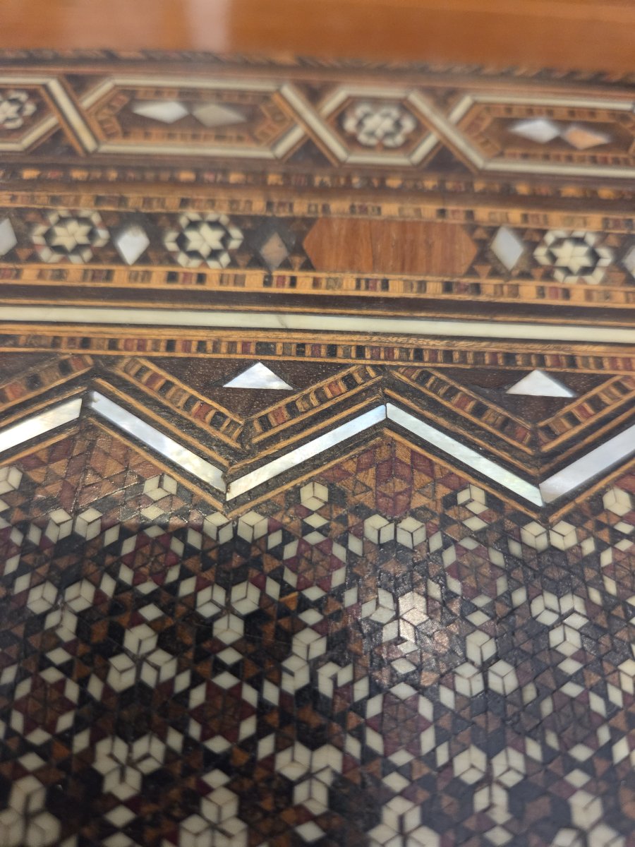 Octagonal Box With Damascus Inlay (20th Century)-photo-4