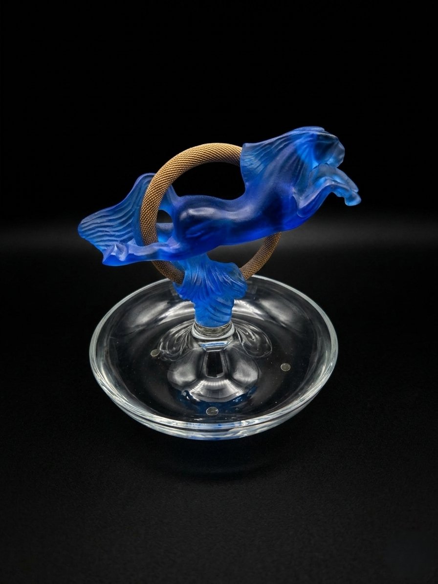 DAUM - Baguier en cristal - Cheval bleu-photo-2
