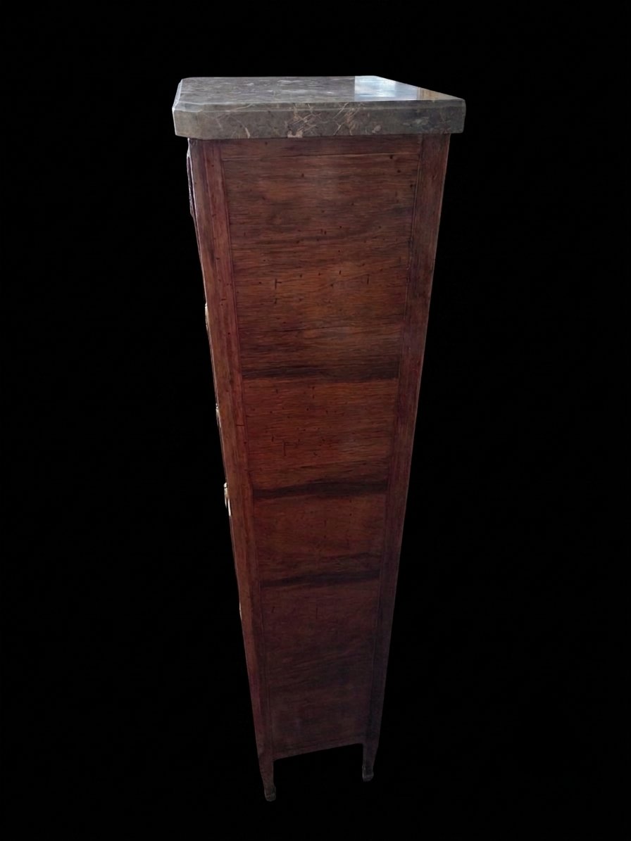 Petit semainier de style Louis XVI en bois de placage (XIXe siècle)-photo-1