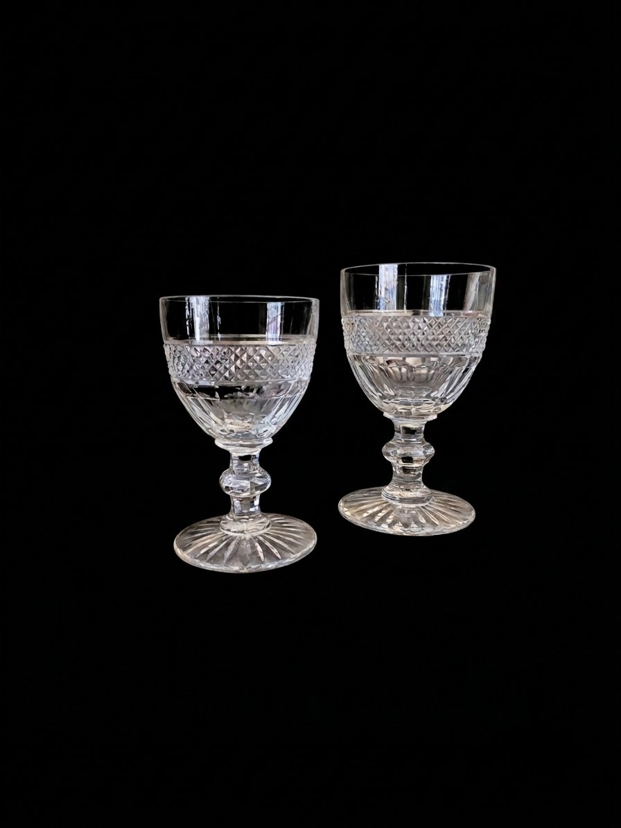 St. Louis - Crystal Glass Set - Trianon Model -photo-2