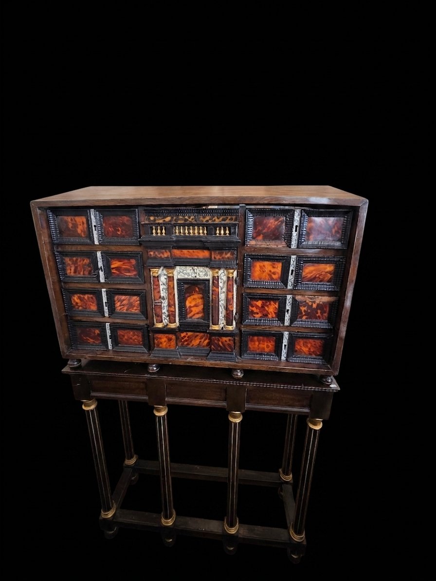Dutch Wooden Cabinet With Marquetry (18th Century)-photo-2