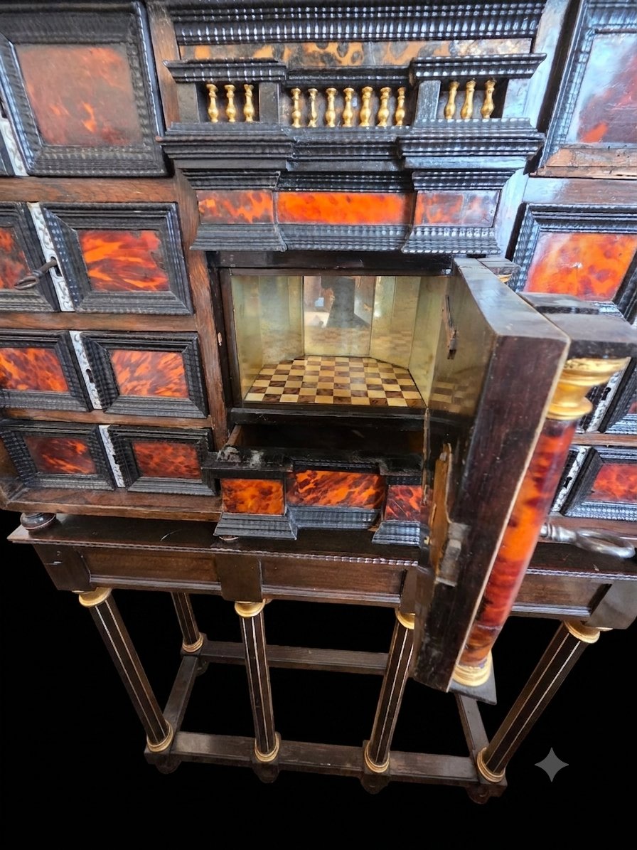 Dutch Wooden Cabinet With Marquetry (18th Century)-photo-4