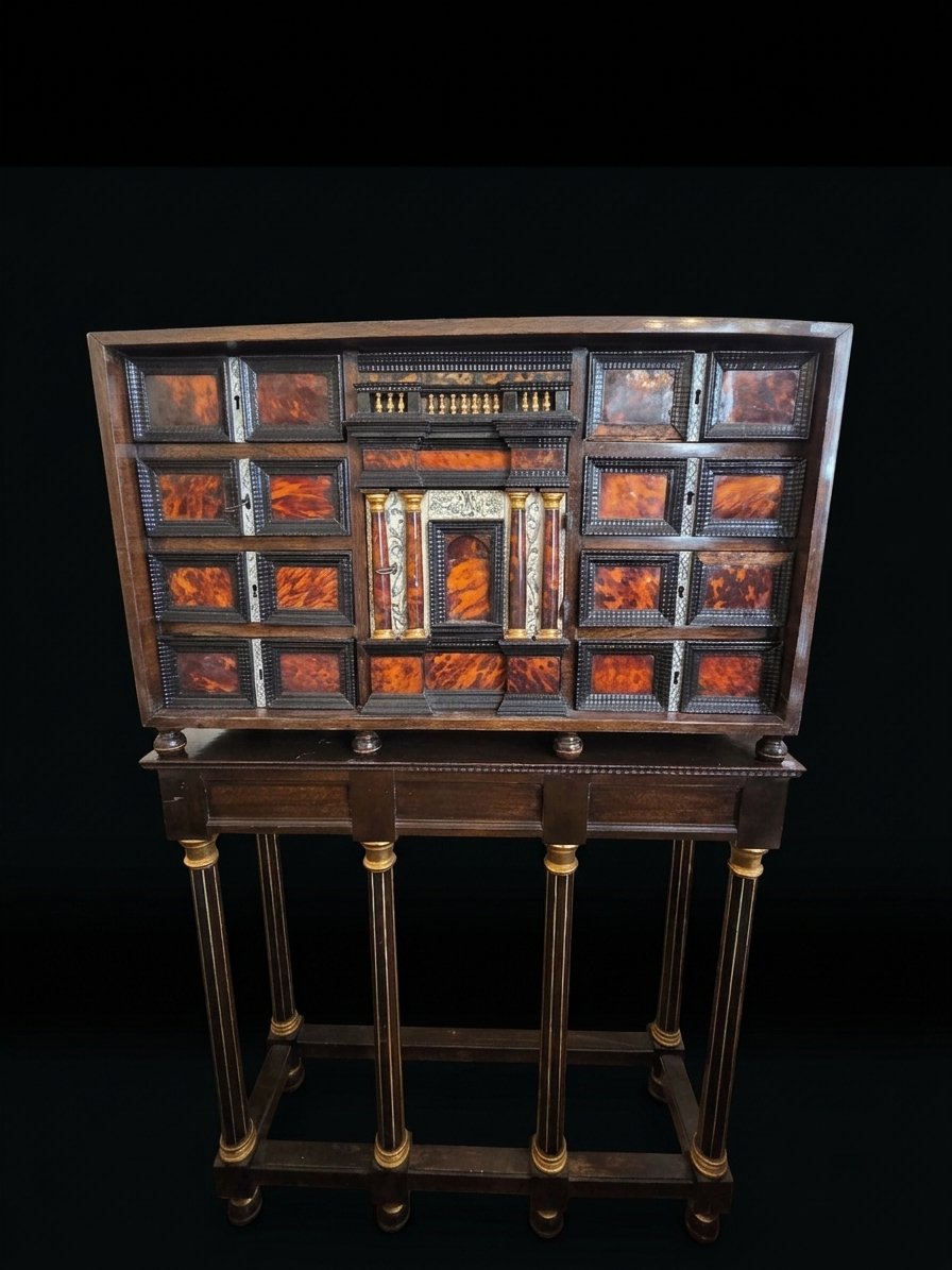 Dutch Wooden Cabinet With Marquetry (18th Century)