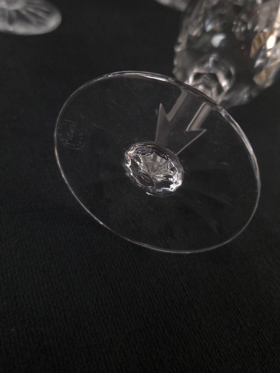 Saint-louis - Set Of 6 Crystal White Wine Glasses – Provence Model-photo-1