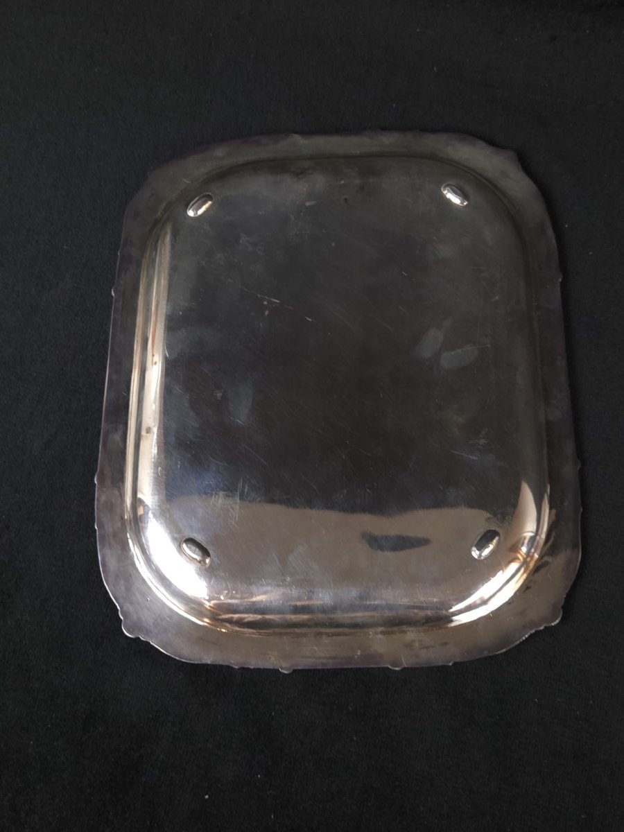 Small Silver-plated Serving Tray - Louis XV Style (20th Century)-photo-3
