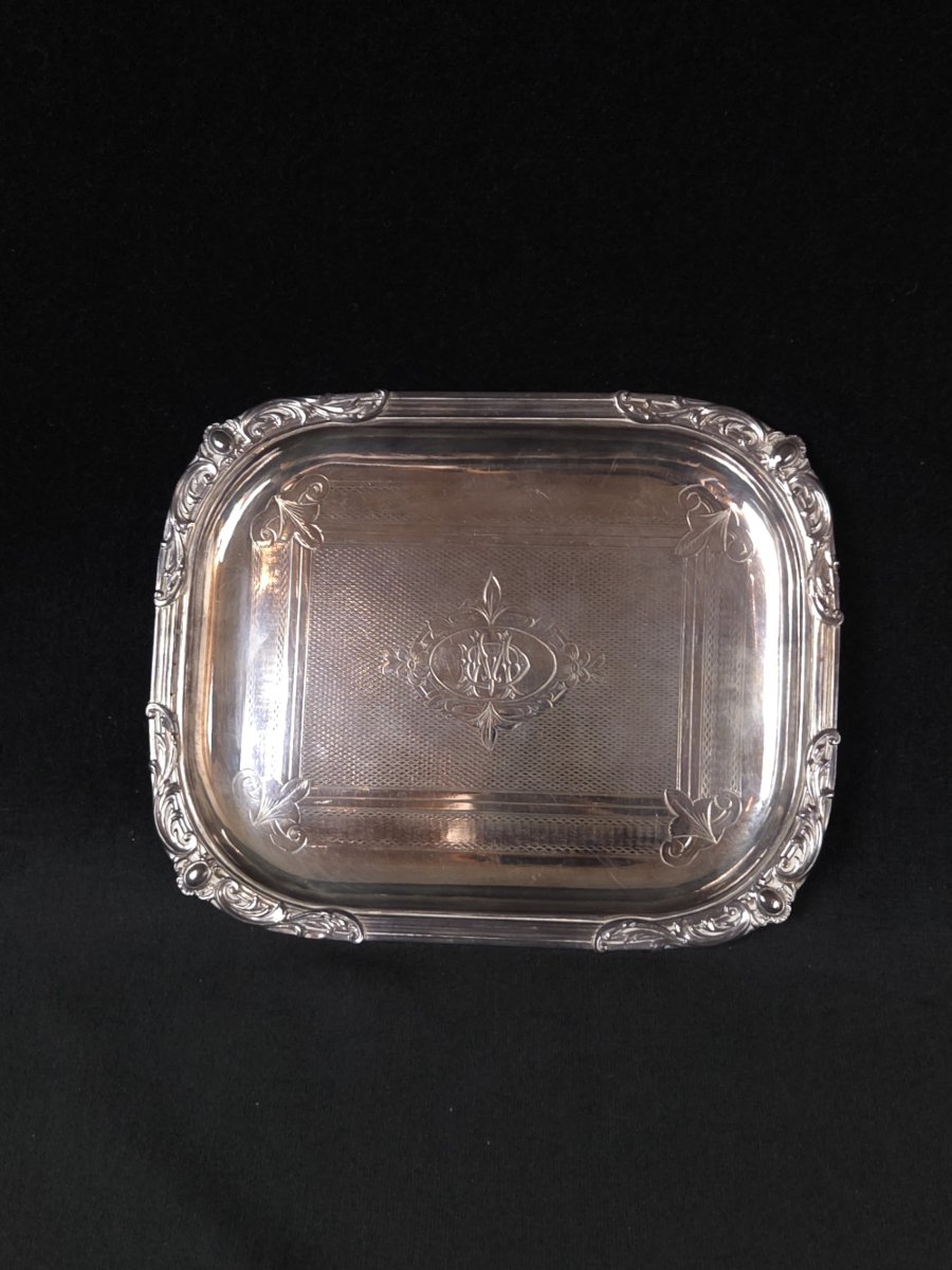 Small Silver-plated Serving Tray - Louis XV Style (20th Century)