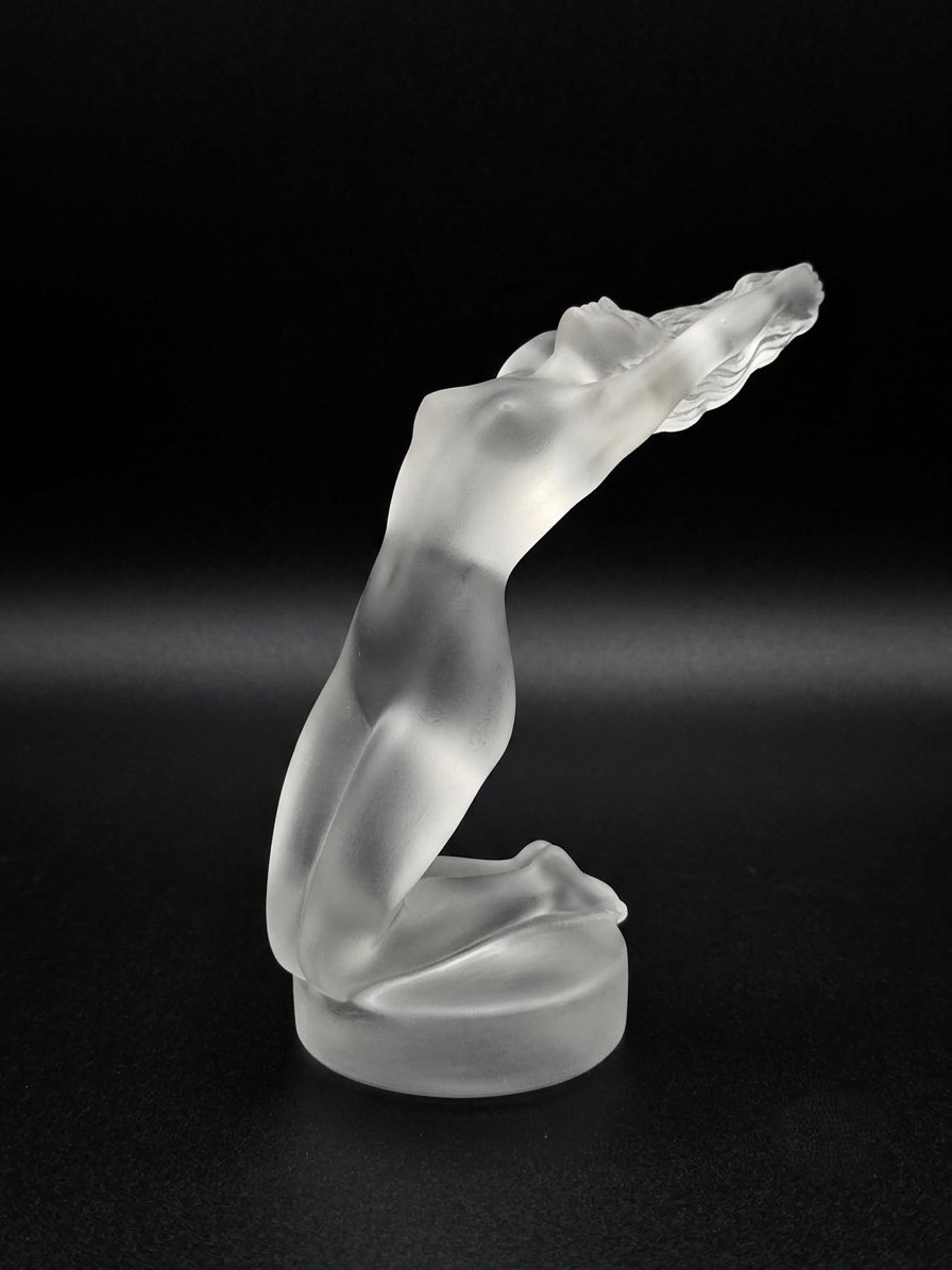 Lalique France - Sculpture Chrysis en cristal satiné (XXe siècle)-photo-3