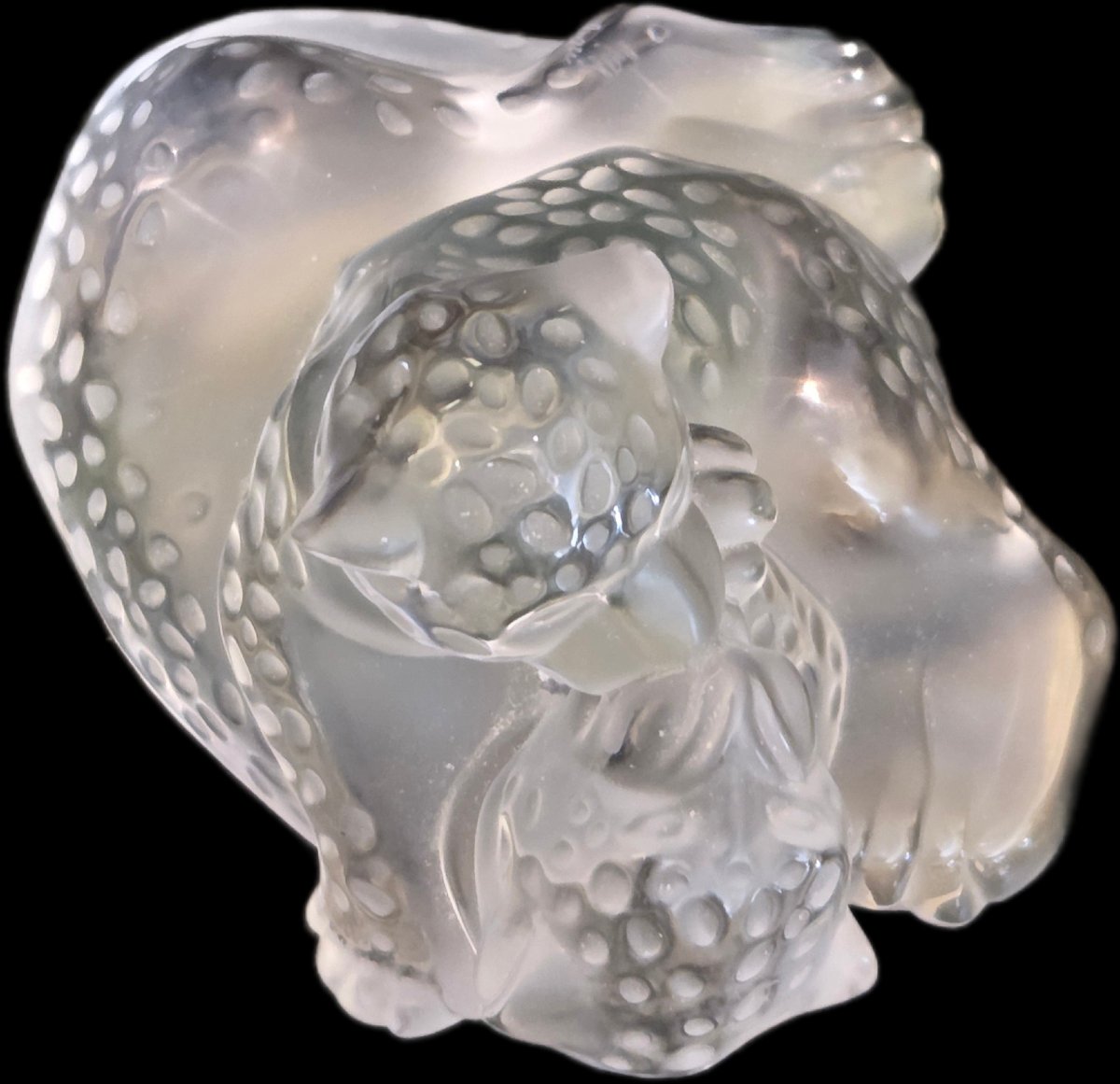 Lalique France - Crystal Leopard Pair Sculpture (20th Century)-photo-1