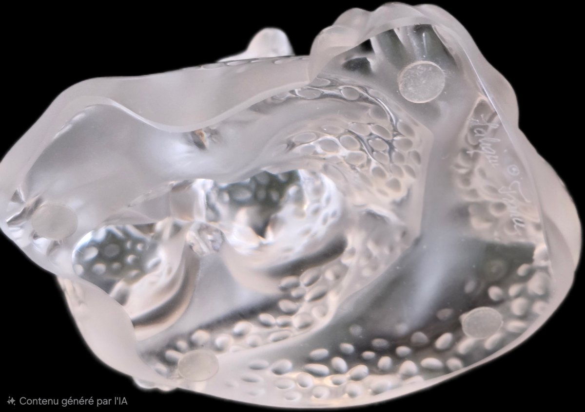 Lalique France - Crystal Leopard Pair Sculpture (20th Century)-photo-3