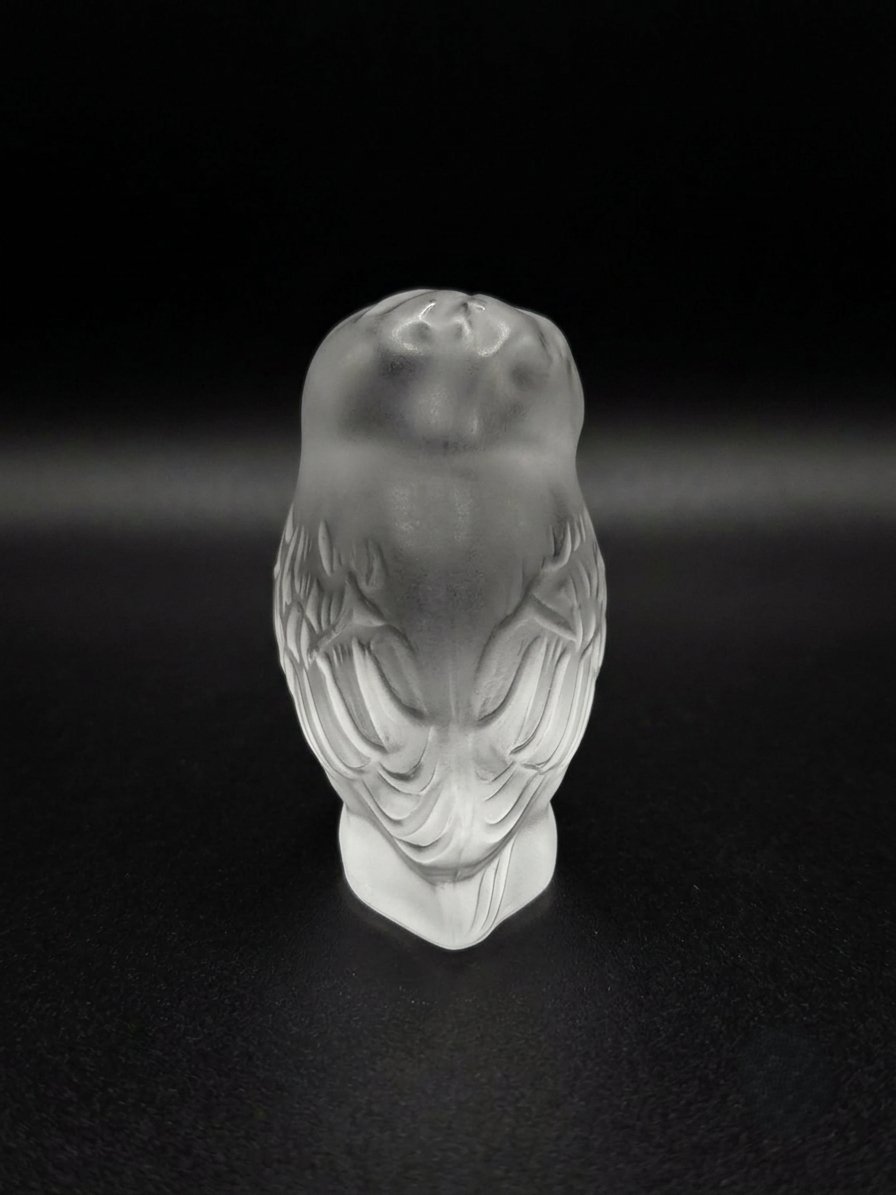 Lalique France - Sculpture en cristal - Chouette -photo-3