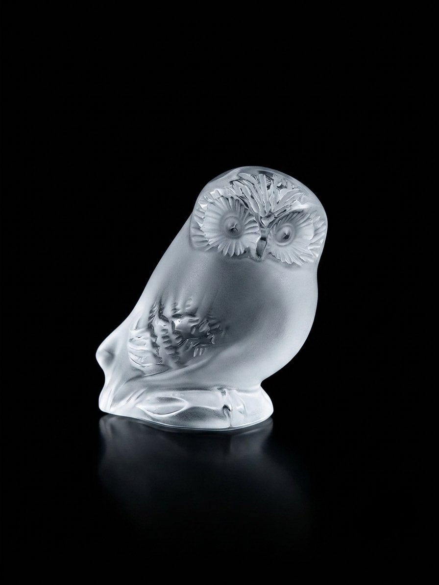 Lalique France - Sculpture en cristal - Chouette 