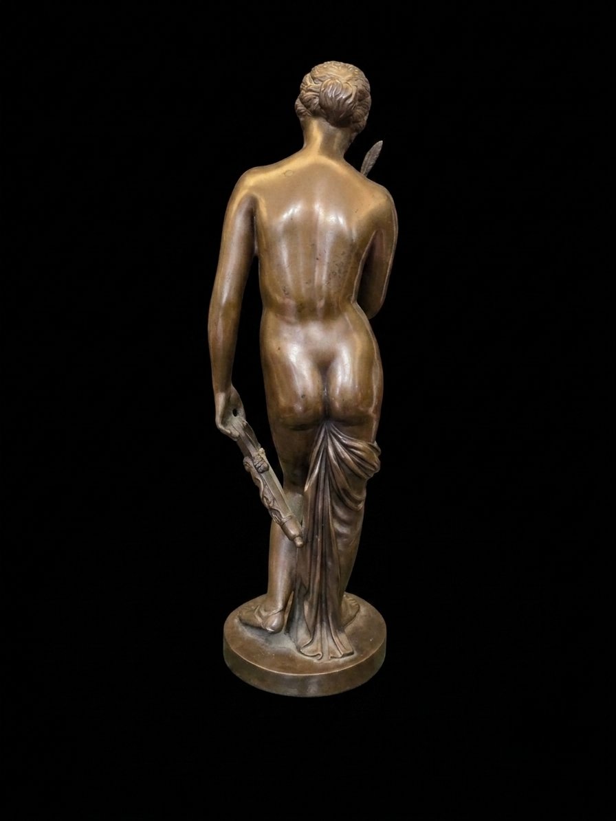 Sculpture en bronze - Vénus à la flèche - Fonte de F. Barbedienne (XIXe siècle) -photo-3