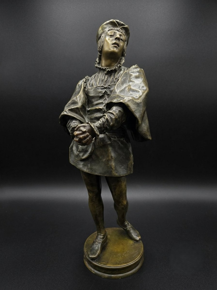 Paul Filhastre - Bronze Sculpture - Gringoire (19th Century)-photo-3