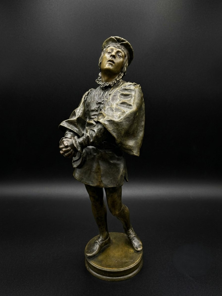 Paul Filhastre - Bronze Sculpture - Gringoire (19th Century)