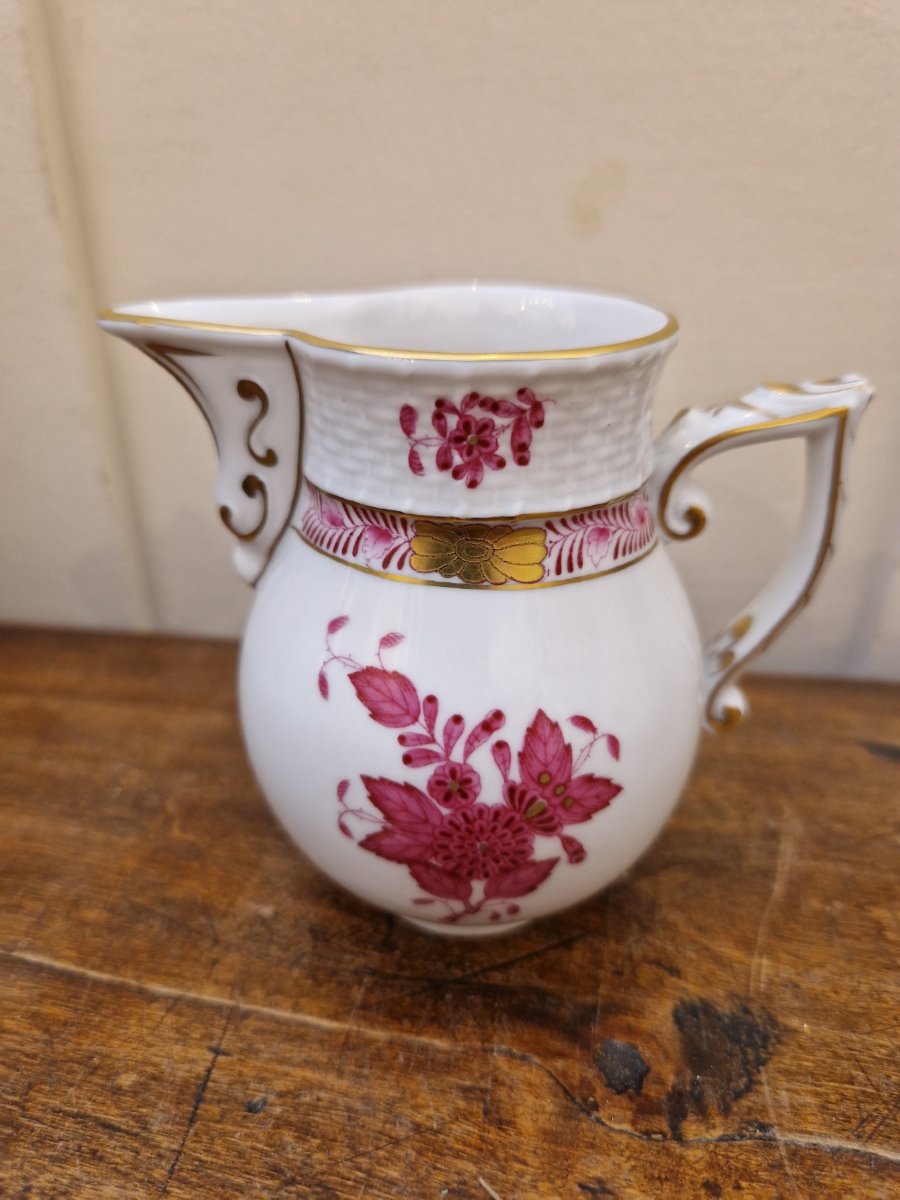 Set Of 8 Herend Porcelain Coffee Cups - Apponyi Bouquet-photo-3