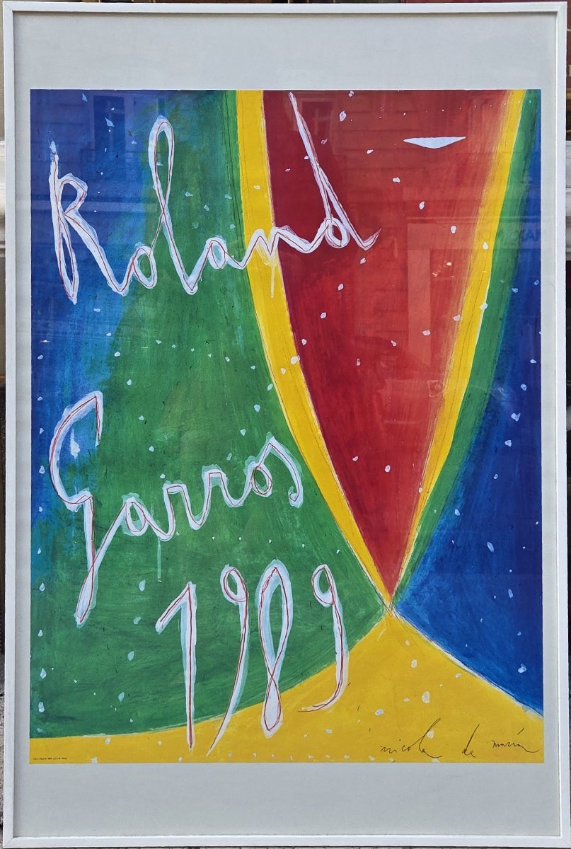 Nicola De Maria - Lithographie Roland-Garros 1989 -photo-3