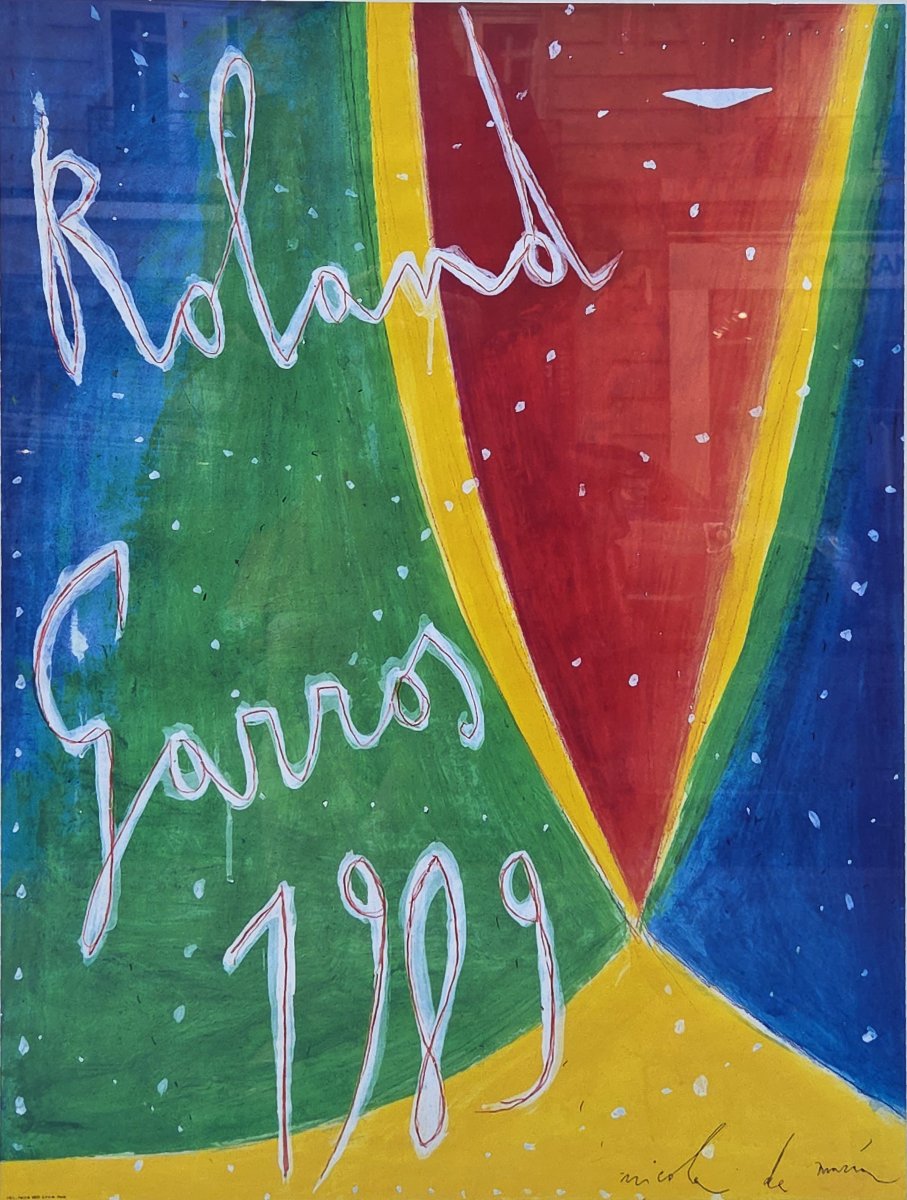 Nicola De Maria - Lithographie Roland-Garros 1989 