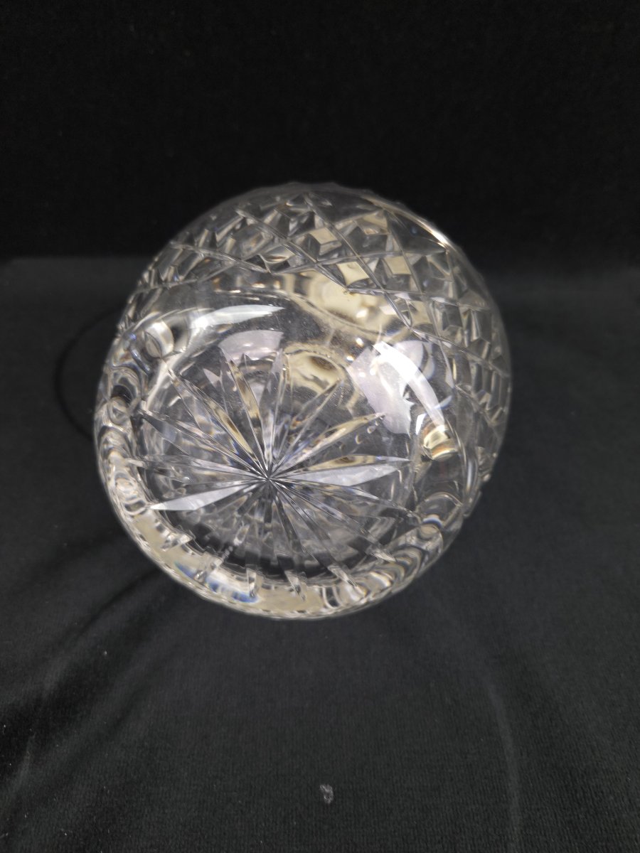 Aiguière - carafe en cristal taillé et monture en argent 925 - Maison Topazio -photo-4