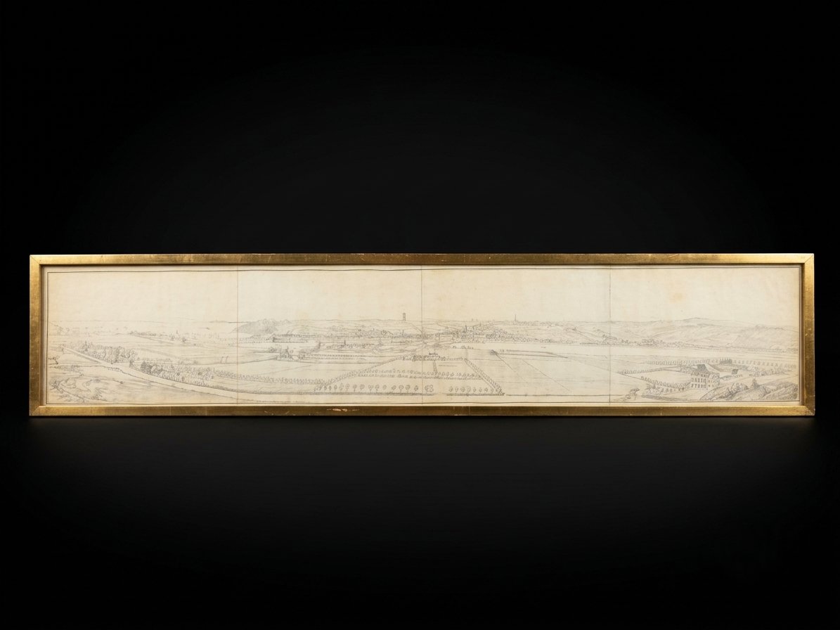 Grand panorama de Boulogne-sur-Mer en 1820 - estampe anglaise