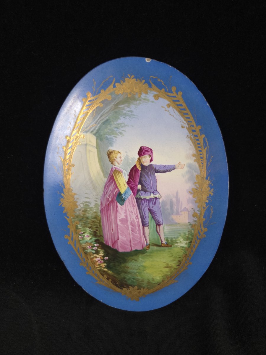 Choisy-le-roi (hautin & Boulenger) - Oval Plaque Made Of Fine Earthenware (19th Century)-photo-2