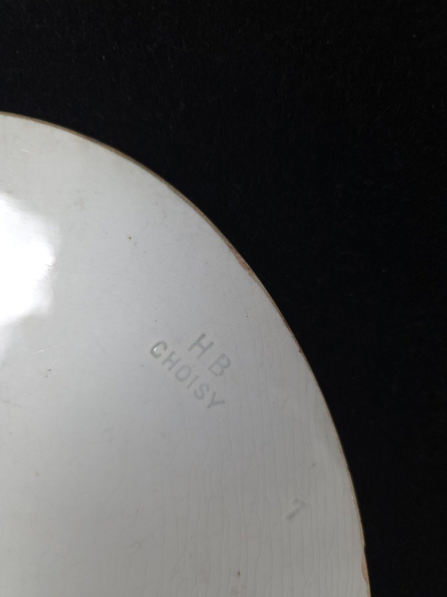 Choisy-le-roi (hautin & Boulenger) - Oval Plaque Made Of Fine Earthenware (19th Century)-photo-1