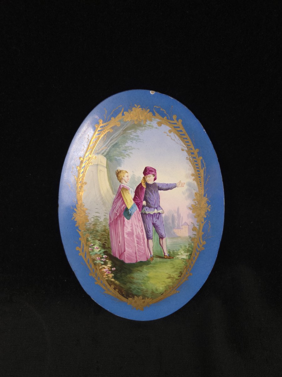 Choisy-le-roi (hautin & Boulenger) - Oval Plaque Made Of Fine Earthenware (19th Century)