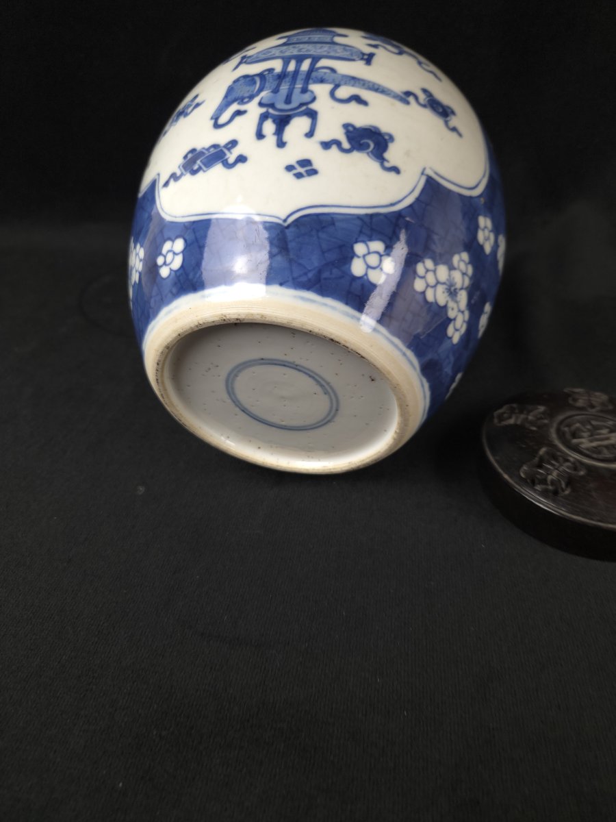 Ovoid Ginger Jar Made Of Chinese Blue Porcelain—19th Century-photo-4