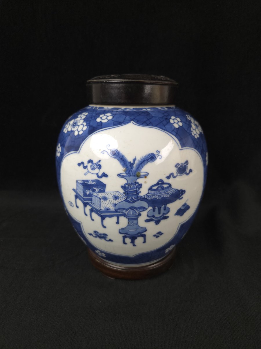 Ovoid Ginger Jar Made Of Chinese Blue Porcelain—19th Century-photo-2