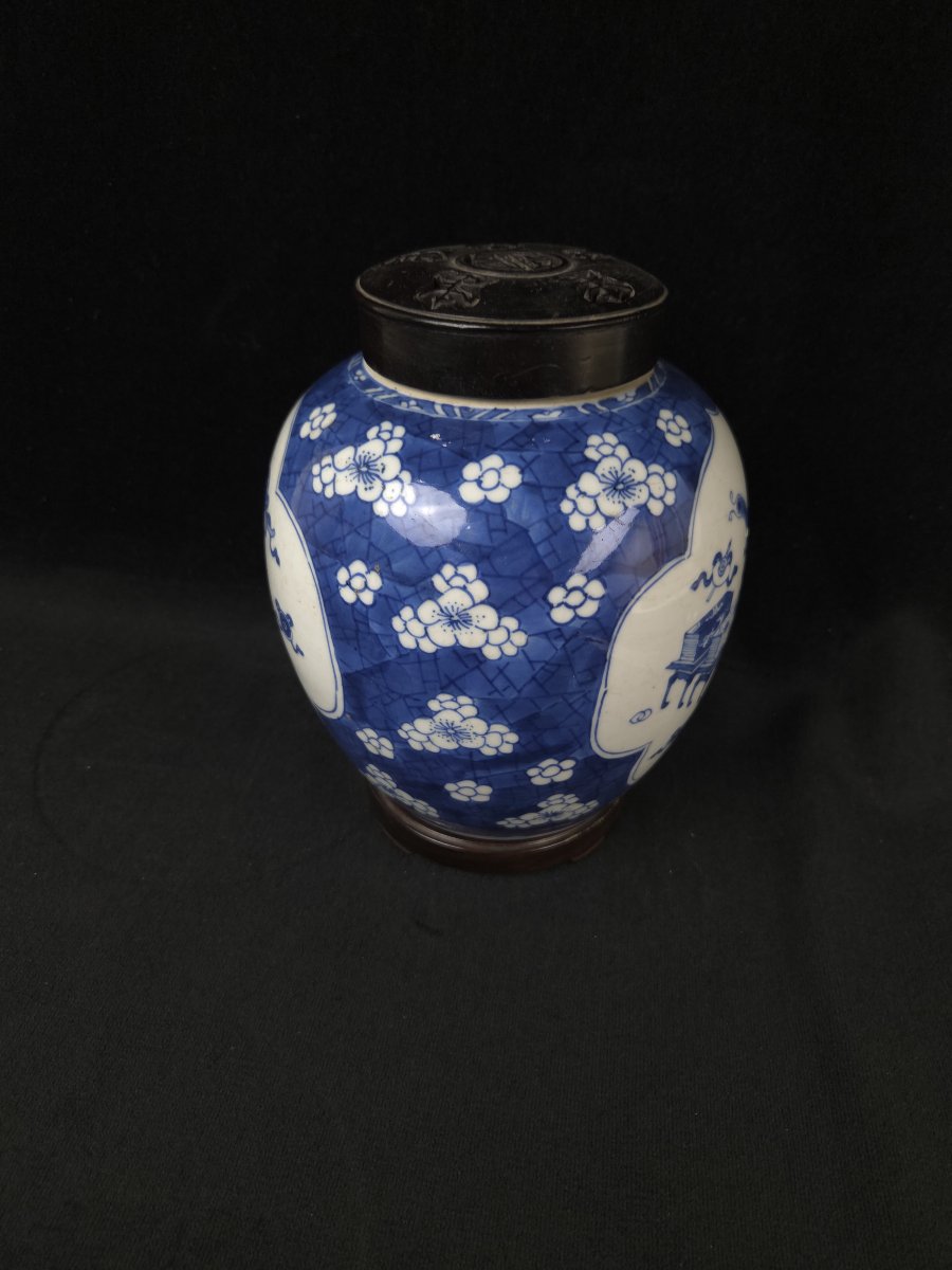 Ovoid Ginger Jar Made Of Chinese Blue Porcelain—19th Century-photo-3