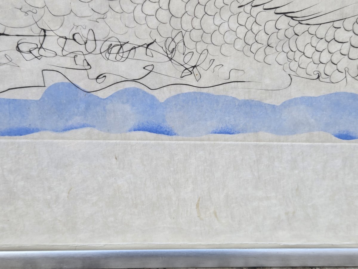 Salvador Dali (1904-1989) - Gravure originale à la pointe sèche - Nu au bain -photo-2