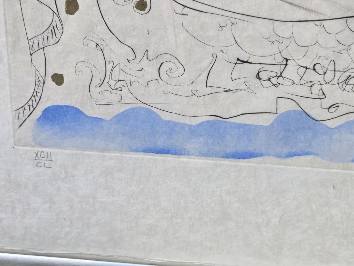 Salvador Dali (1904-1989) - Gravure originale à la pointe sèche - Nu au bain -photo-3