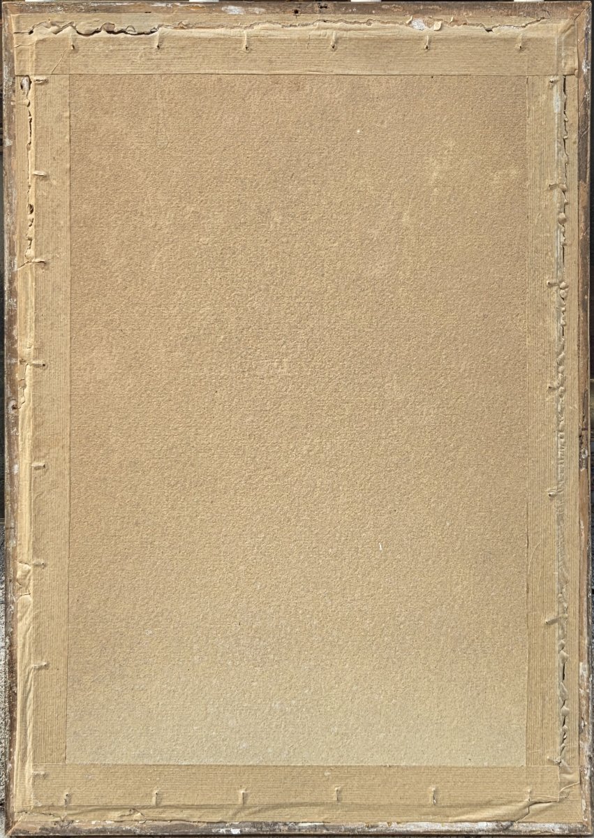 Red Chalk Drawing—study Of A Kneeling Child—french School (19th Century)-photo-4