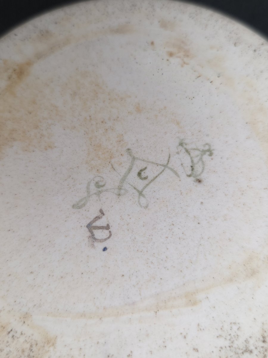 Pot à lait couvert en porcelaine dans le goût de Sèvres / XIXe siècle-photo-4