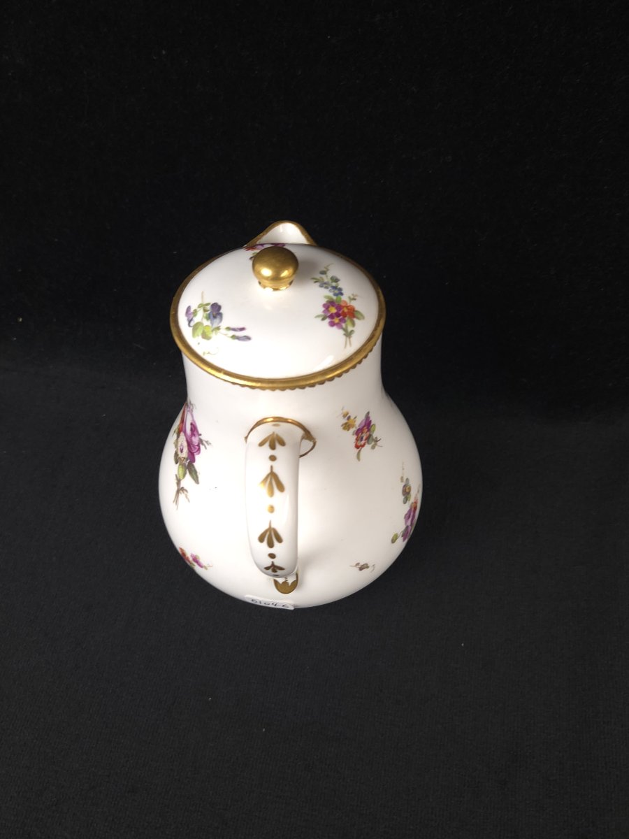 Pot à lait couvert en porcelaine dans le goût de Sèvres / XIXe siècle-photo-6