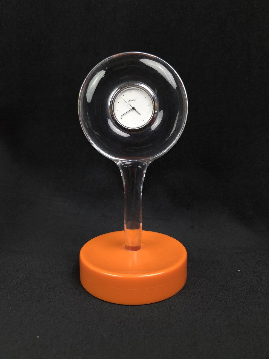 Baccarat - Designer Quartz Crystal Clock (20th Century)-photo-2