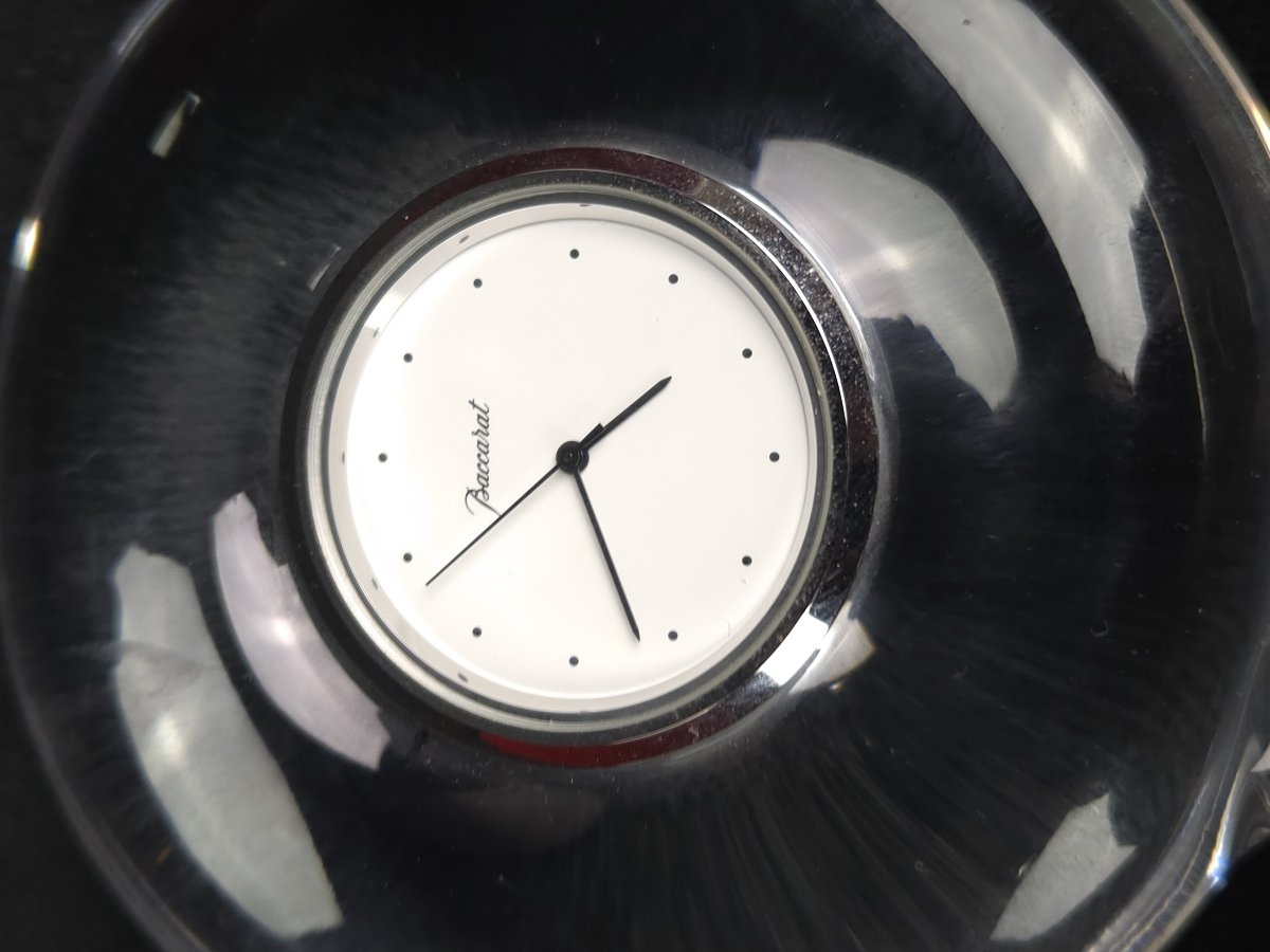 Baccarat - Designer Quartz Crystal Clock (20th Century)-photo-6