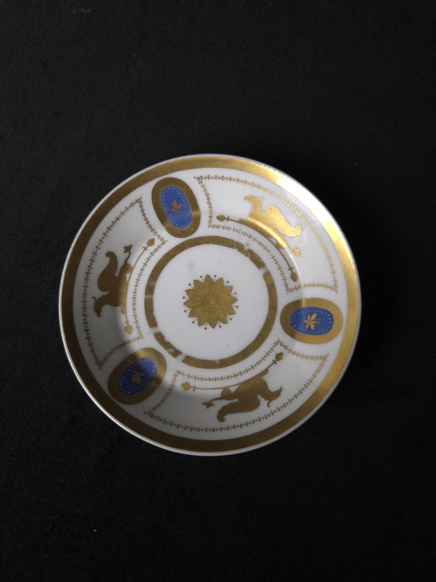 1-litre Cup And Saucer Made Of Paris Porcelain—19th Century-photo-2